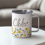 Create Your Own - White Stainless Steel Mug With Handle - GOTShirts