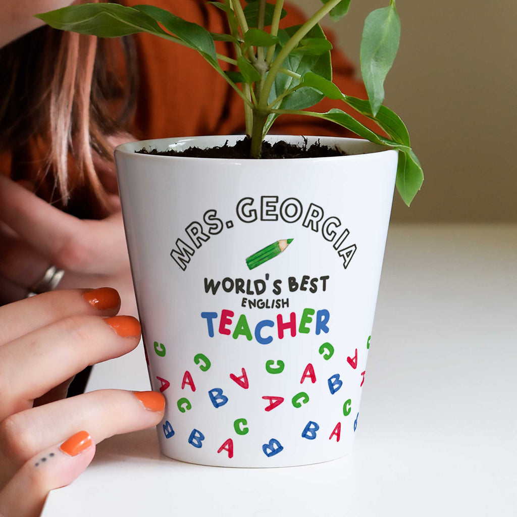 World's Best English Teacher - Flower Pot - GOTShirts
