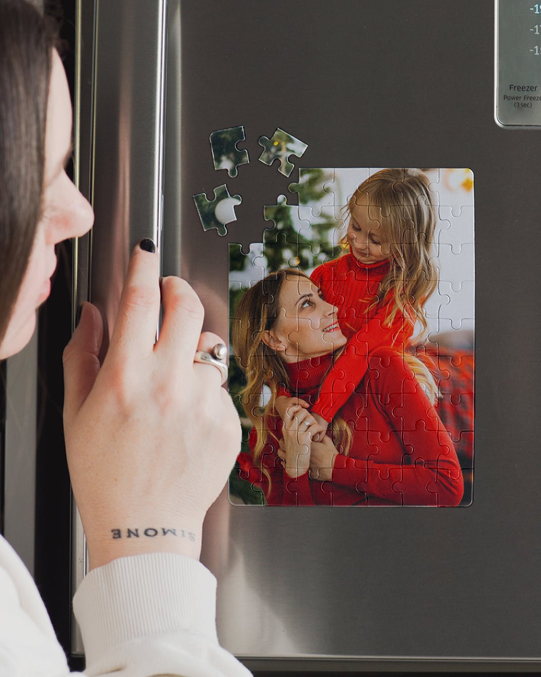 Mom - Magnetic Puzzle & Wine Mug Gift Box - GOTShirts