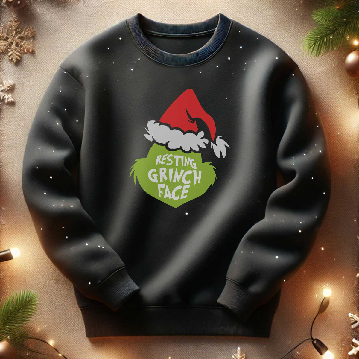Resting Grinch Face Sweatshirt - GOTShirts
