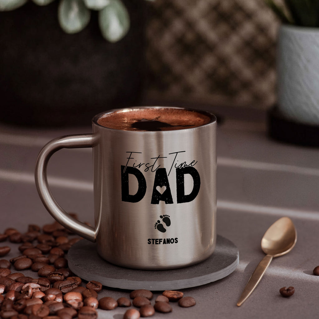 First Time Dad - Stainless Steel Coffee Mug - GOTShirts