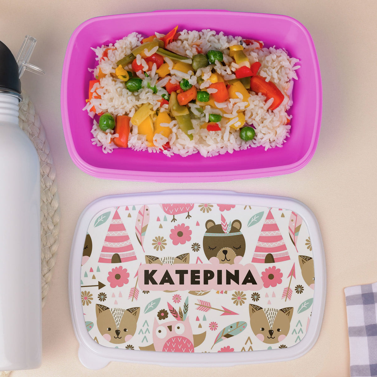 Cute Animals - Plastic Lunch Box - GOTShirts