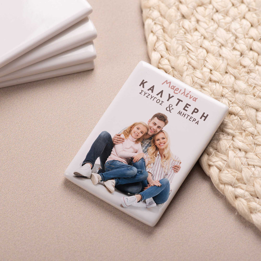 Best Wife & Mother - Ceramic Magnet - GOTShirts