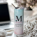 Best Mom - Stainless Steel Skinny Tumbler With Straw - GOTShirts