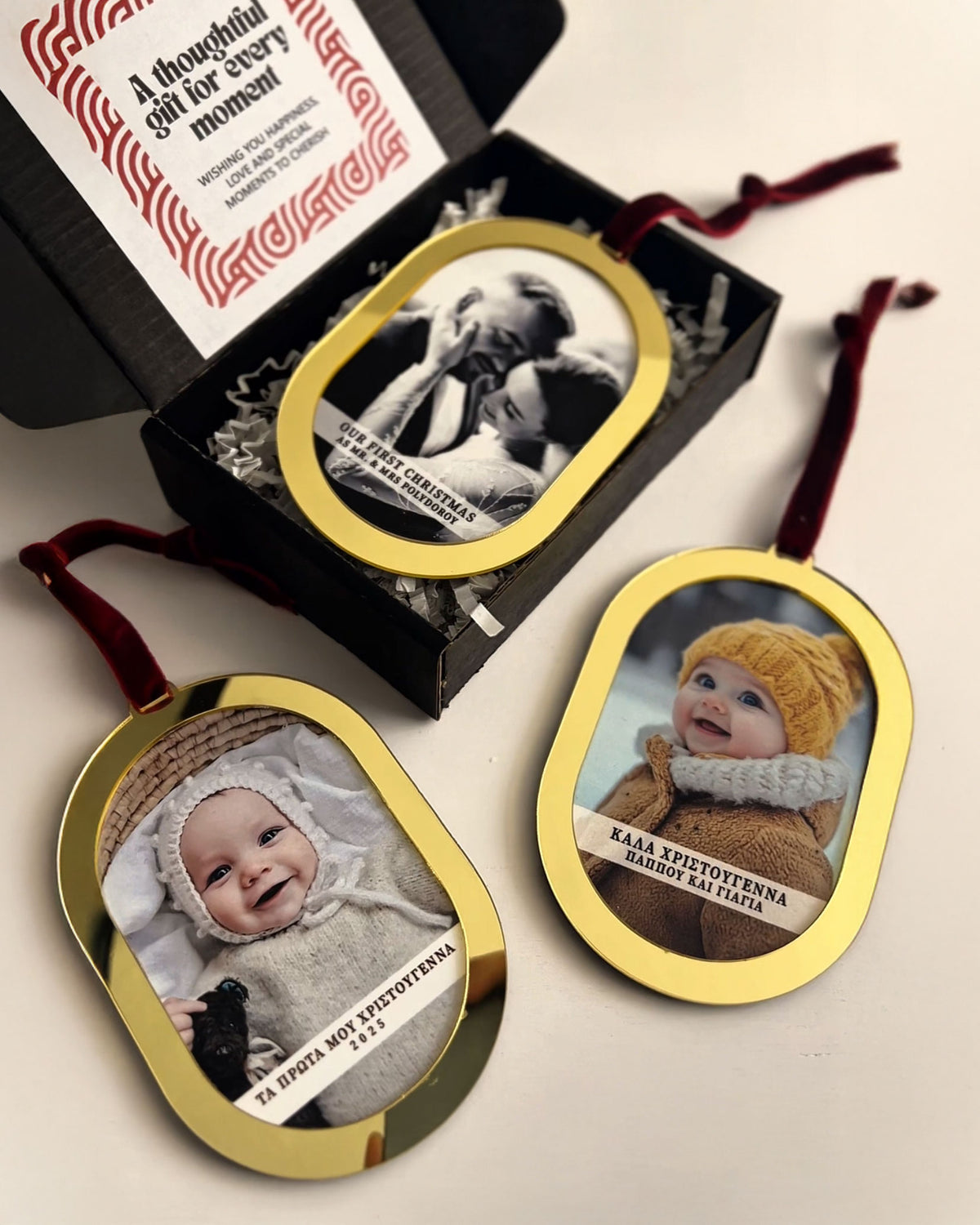 My First Christmas - Gold Keepsake Ornament - GOTShirts