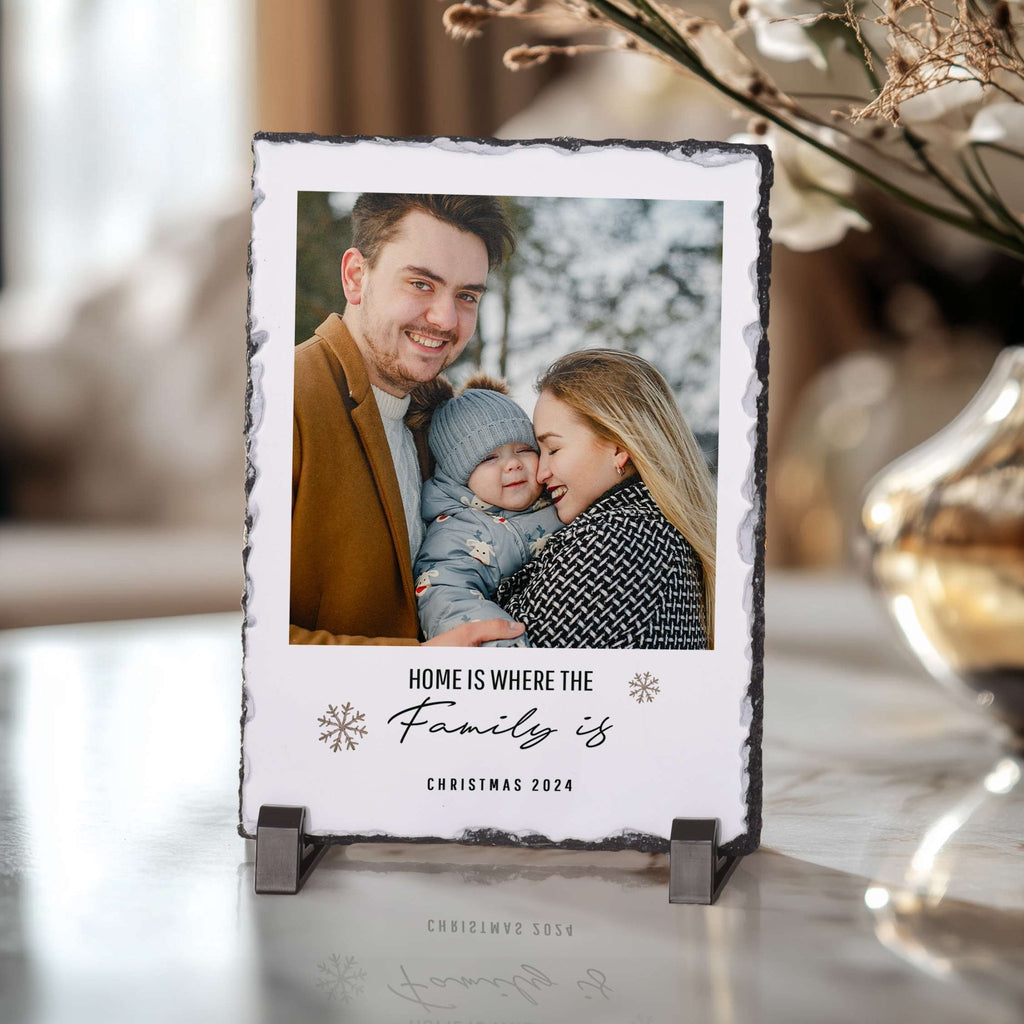 Home Is Where The Family Is - Rock Photo Slate - GOTShirts