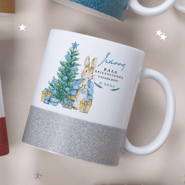 Blue Bunny - Ceramic Glitter Mug - GOTShirts