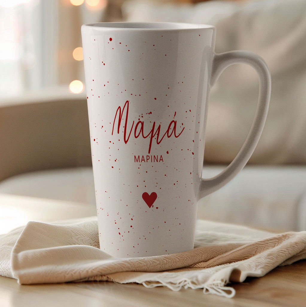 Red Dots Mam - Tall Latte Mug - GOTShirts
