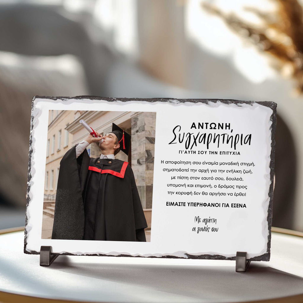 Congratulations, We Are Proud Of You - Rock Photo Slate - GOTShirts