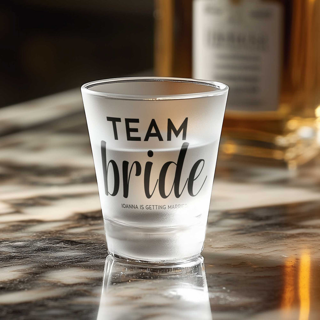 Team Bride - Frosted Shot Glass - GOTShirts