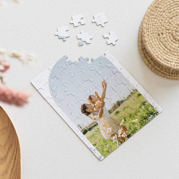 Mother Flowers - Magnetic Puzzle & Wine Mug Gift Box