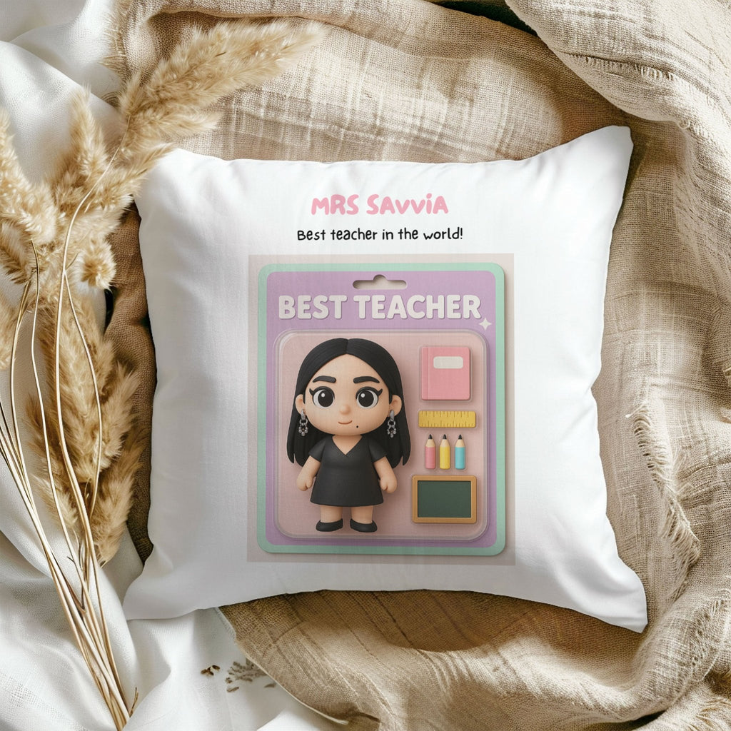 Teacher's Figure - White Pillow - GOTShirts