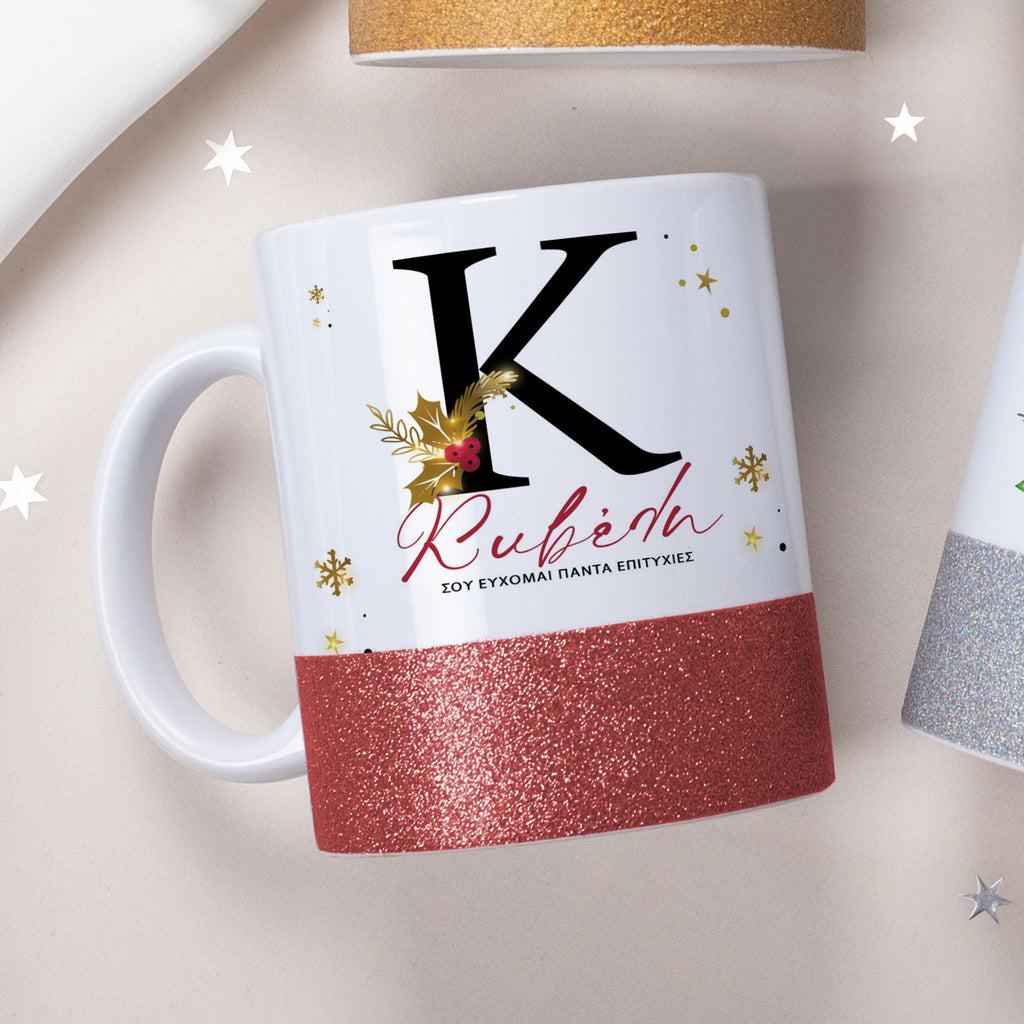 Capital & Name - Ceramic Glitter Mug - GOTShirts