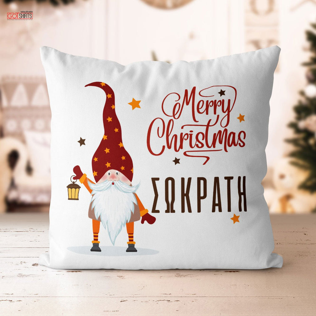 Christmas Pillow - Red Gnome - GOTShirts
