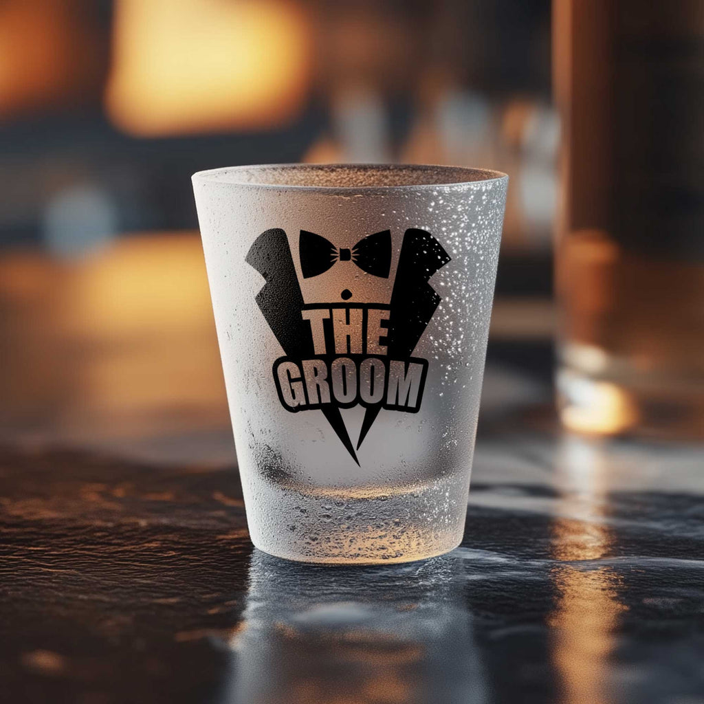 The Groom Tuxedo - Frosted Shot Glass - GOTShirts