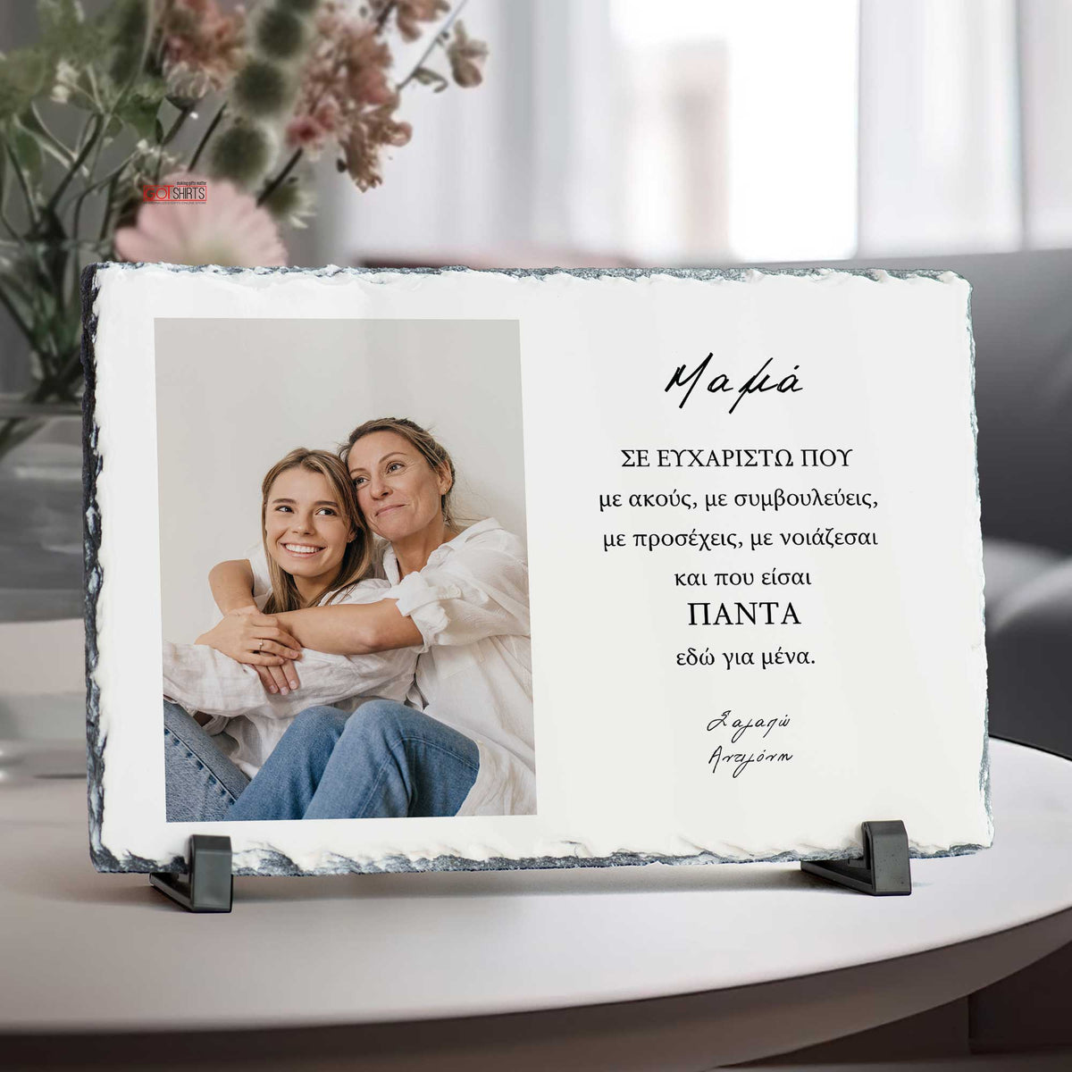 Mom, Thanks For Everything - Rock Photo Slate - GOTShirts