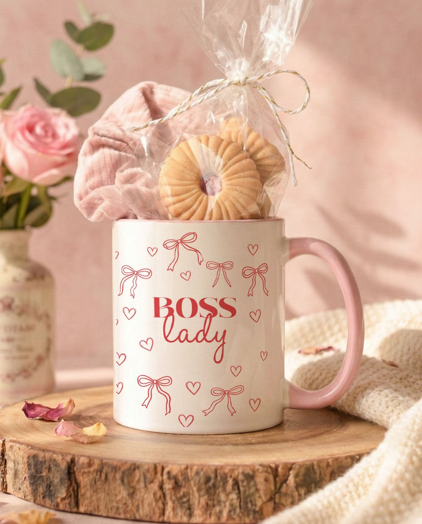 Boss Lady - Pink Mug Gift Set - GOTShirts