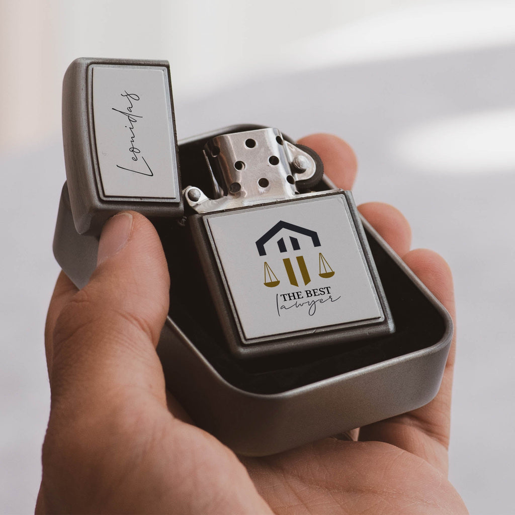 The Best Lawyer - Silver Metallic Lighter - GOTShirts