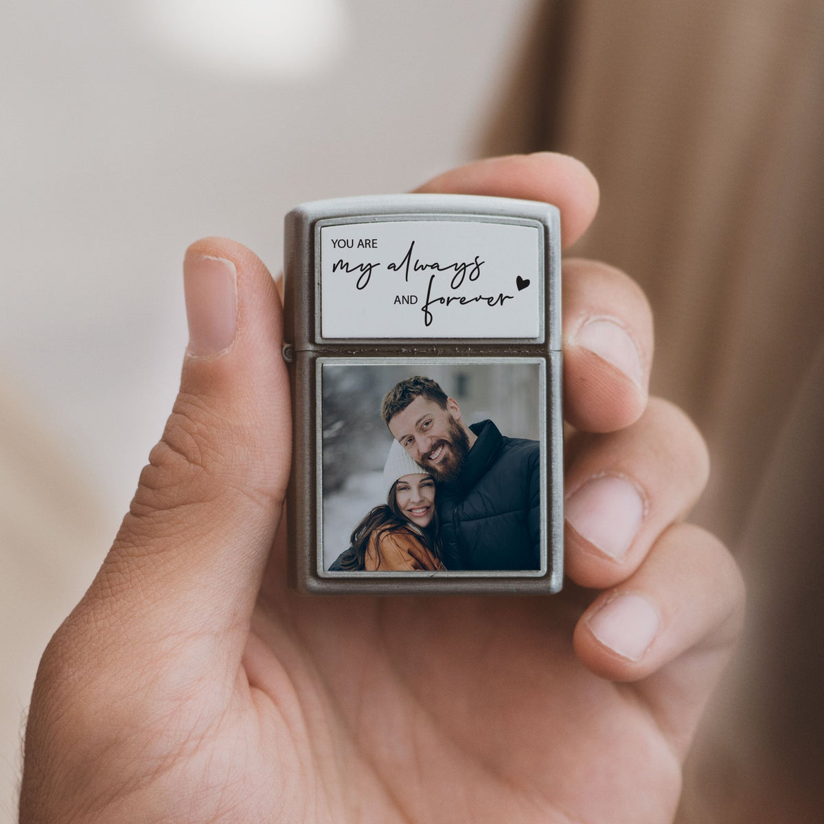 Always & Forever - Silver Metallic Lighter - GOTShirts