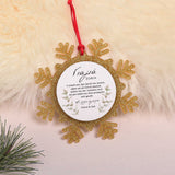 Merry Christmas Grandmother - Glitter Snowflake Ornament - GOTShirts