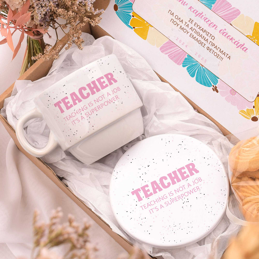 Teaching Is Superpower - Coffee Mug & Coaster Set - GOTShirts