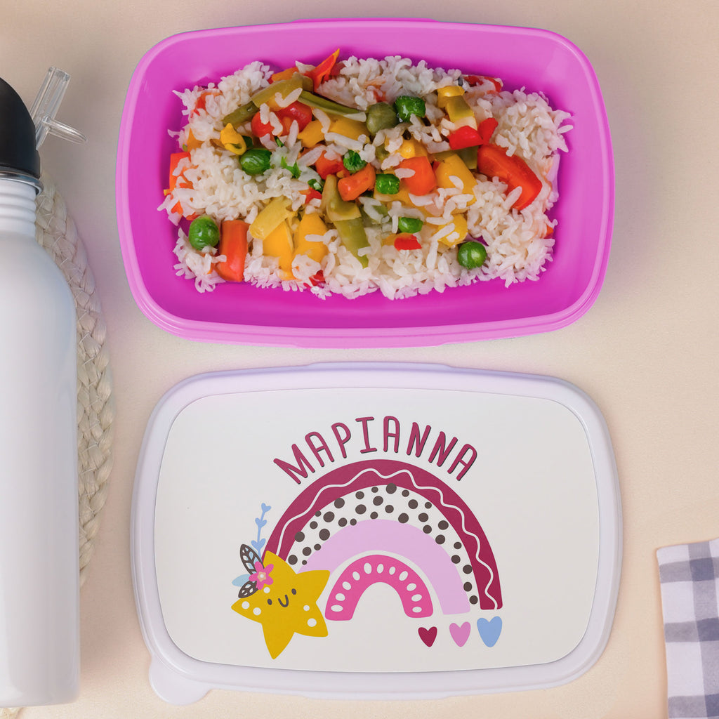 Pink Rainbow - Plastic Lunch Box