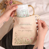 I Love You To The Moon - Gold Handle Mug & Linen Pouch Set - GOTShirts