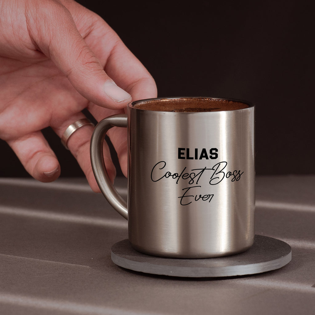 Coolest Boss Ever - Stainless Steel Coffee Mug - GOTShirts
