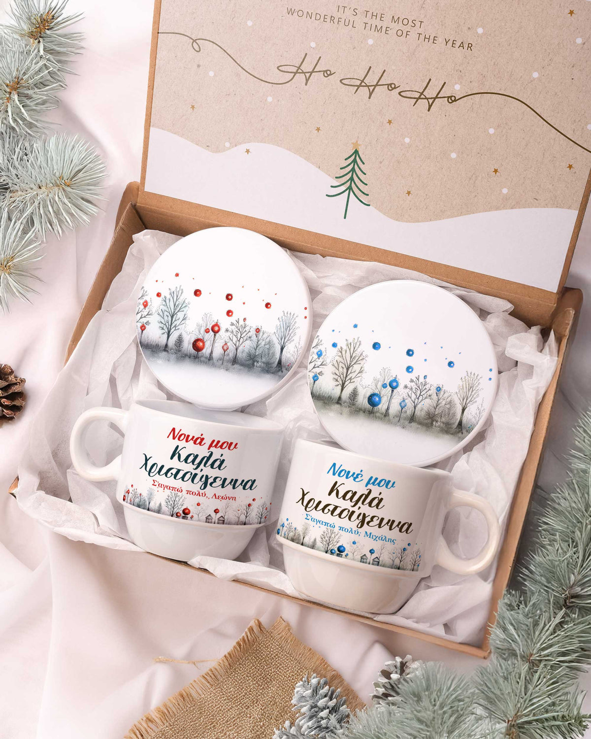 Merry Christmas Godparents - Coffee Mug & Coaster Double Set - GOTShirts