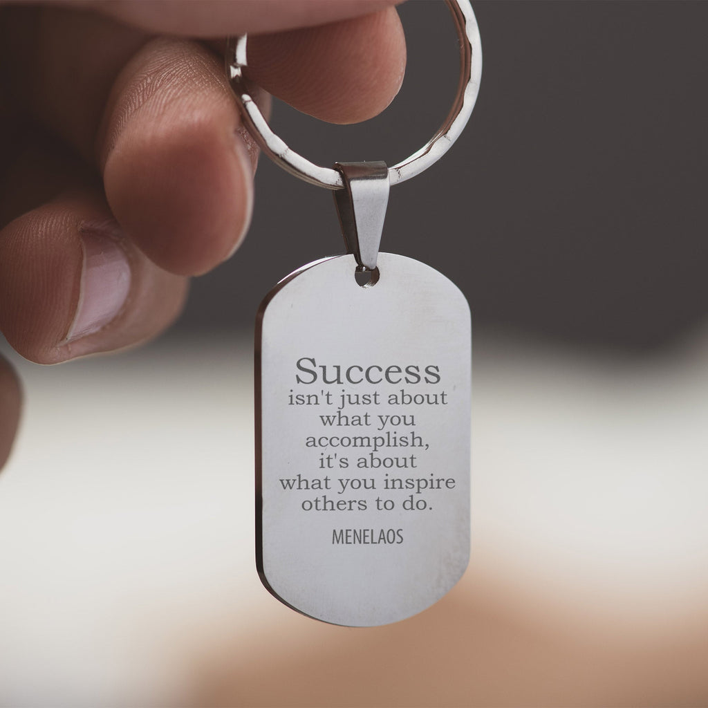 Success - Dog Tag Keyring (Engraved) - GOTShirts