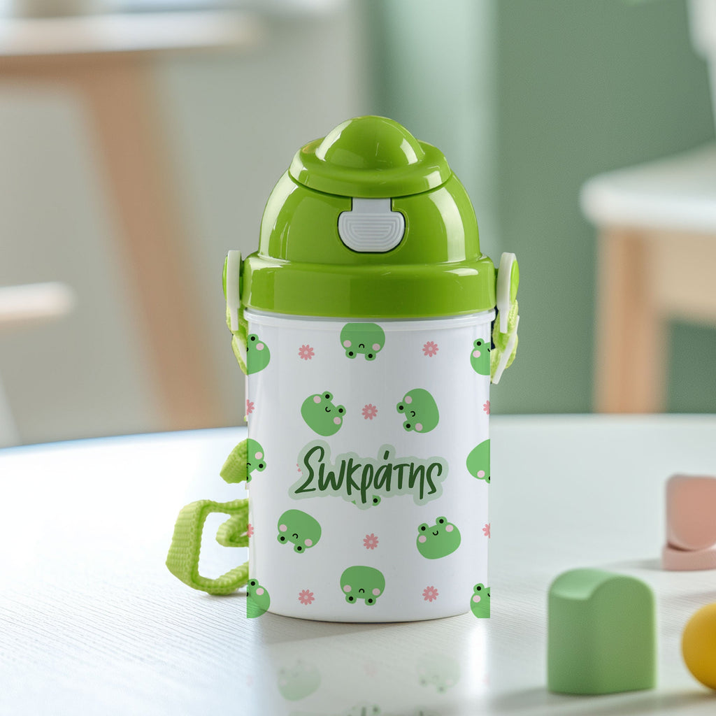 Frogs - Plastic Colored Water Bottle - GOTShirts