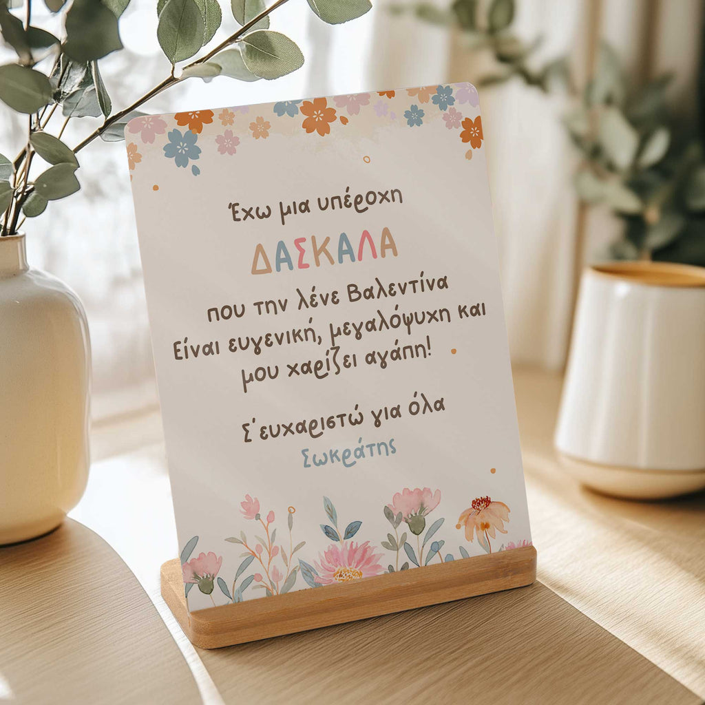 A Wonderful Teacher - Bamboo Stand Frame - GOTShirts