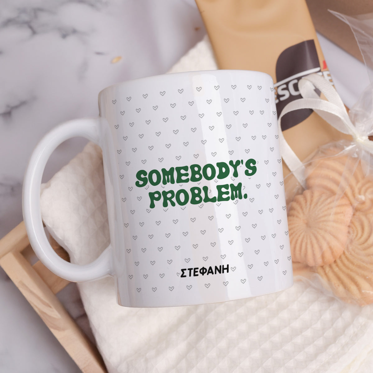 Somebody's Problem - Ceramic Mug 11oz & Coaster Gift Box - GOTShirts