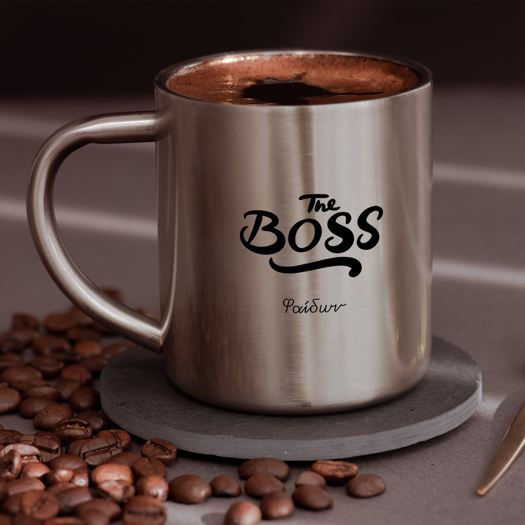 The Boss - Stainless Steel Coffee Mug - GOTShirts