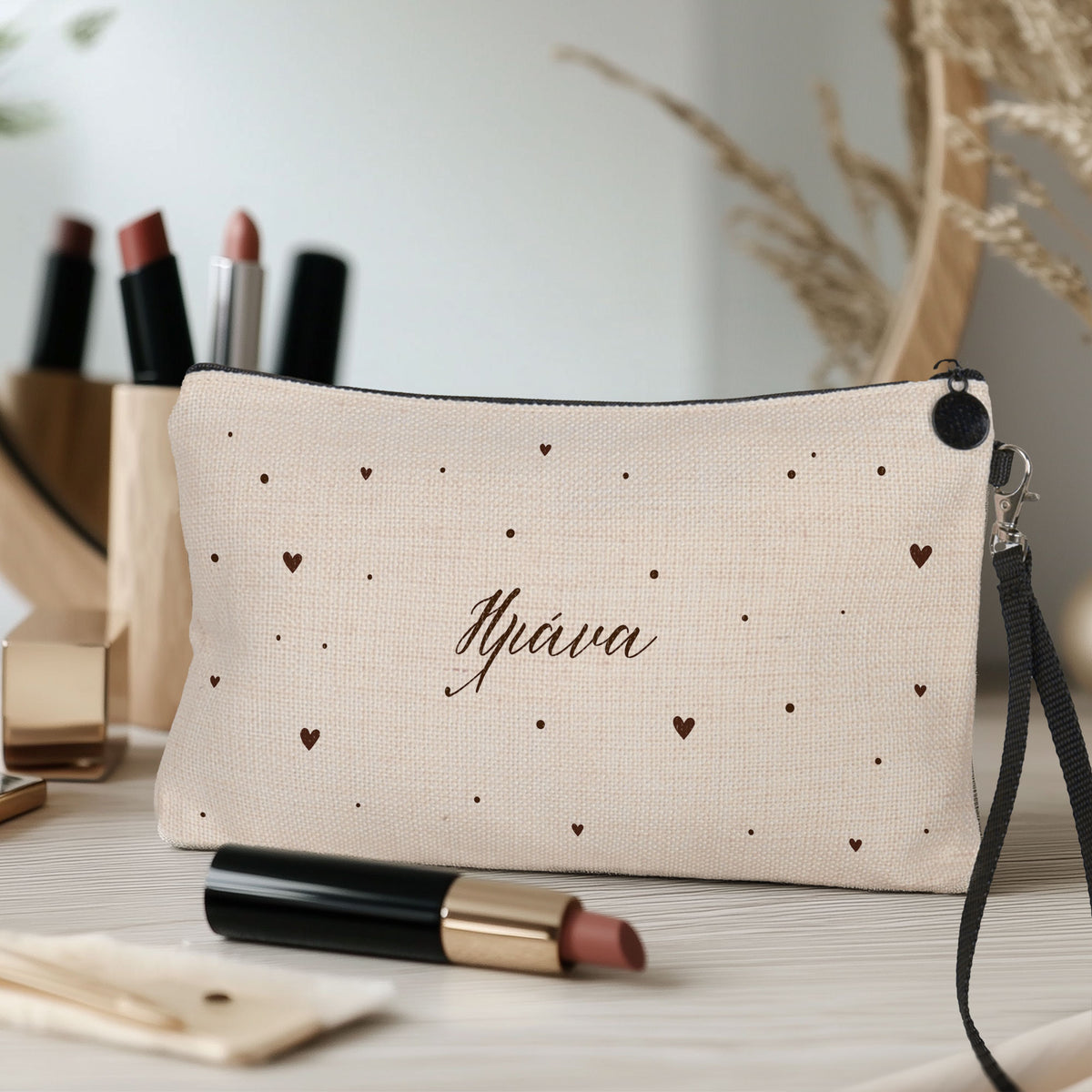 Brown Hearts - Makeup Bag Gift Box - GOTShirts