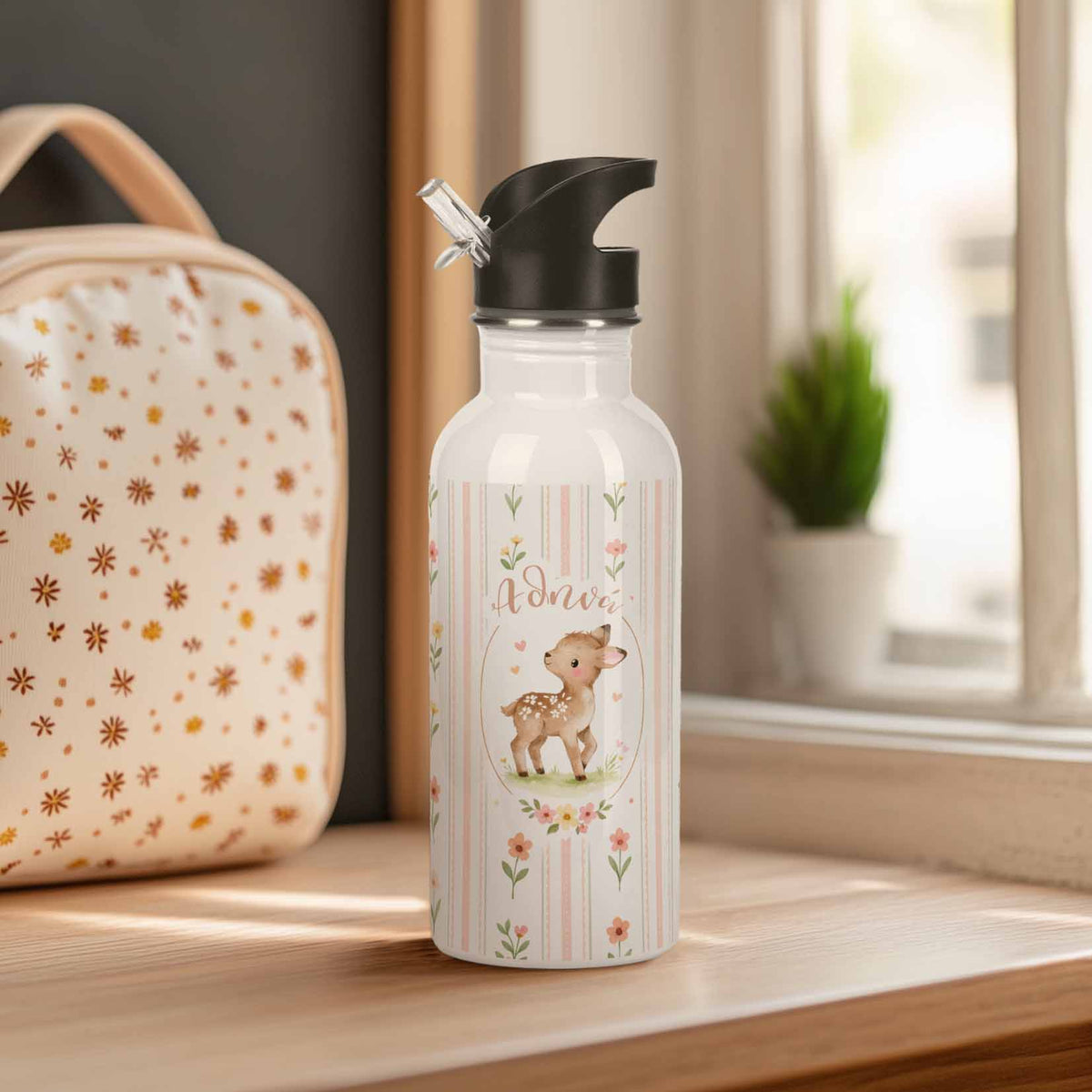 Spring Deer - Stainless Steel Water Bottle 600ml - GOTShirts