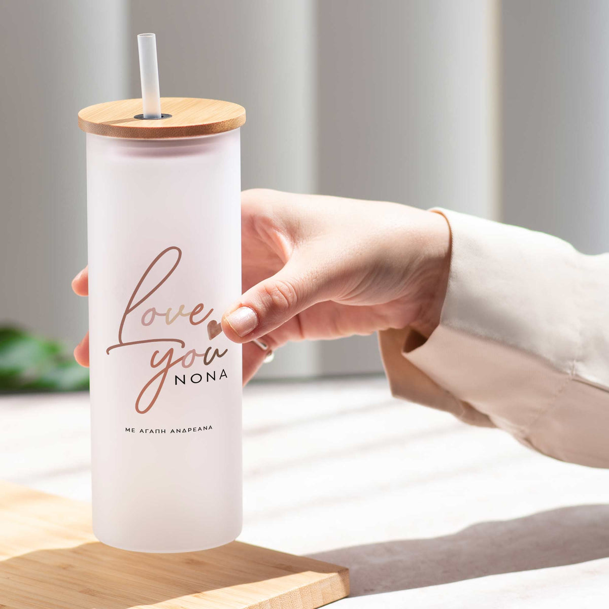 Love You Godmother - Skinny Frosted Glass Tumbler - GOTShirts