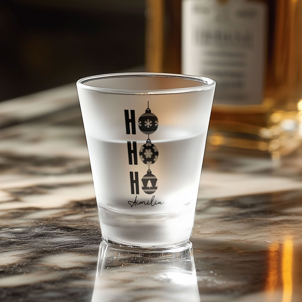 Ho Ho Ho - Frosted Shot Glass - GOTShirts