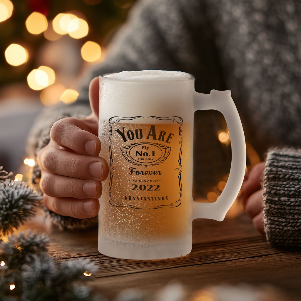 My No.1 - Frosted Beer Glass - GOTShirts