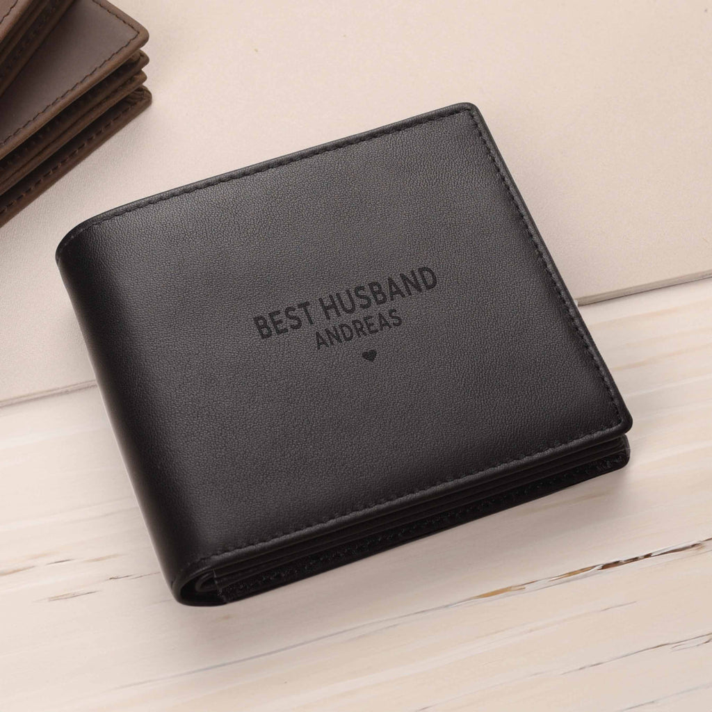 Best Husband - Men's Leather Wallet (Engraved)