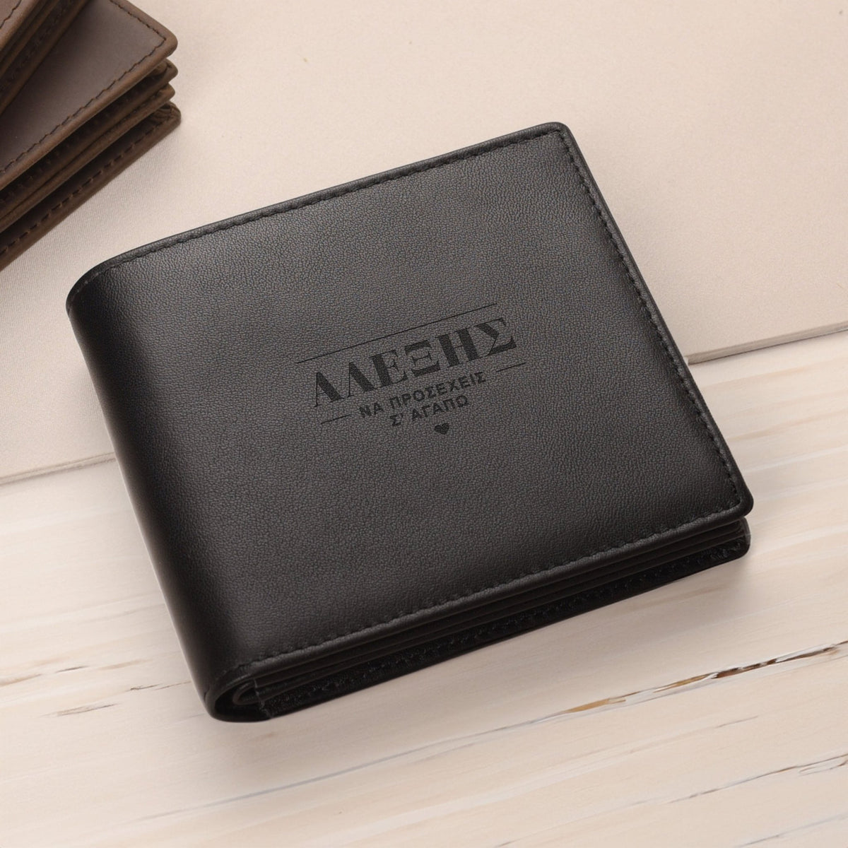 Take Care, I Love You - Men's Leather Wallet (Engraved) - GOTShirts