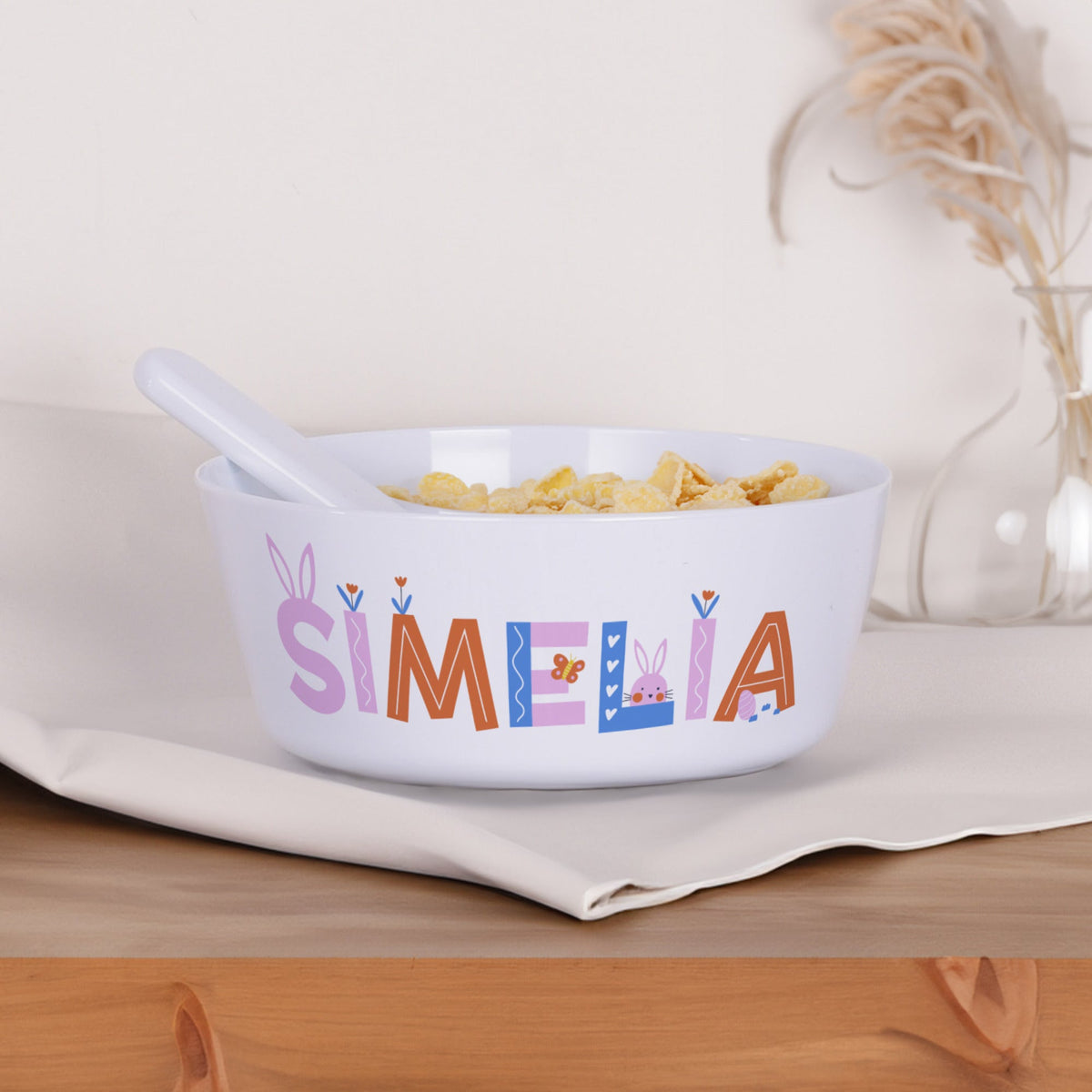 Personalized Plastic Bowl - Easter Letters - GOTShirts
