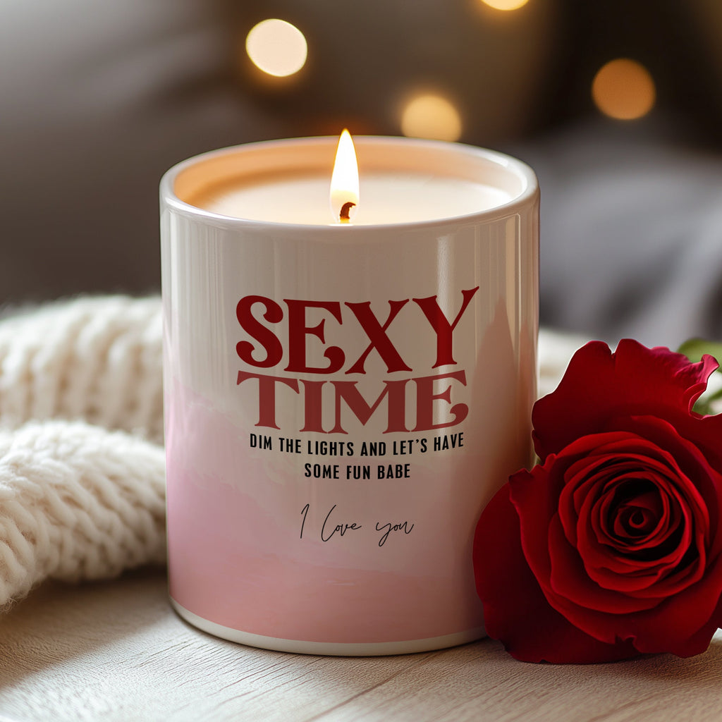 Sexy Time - Ceramic Candle Holder With Scented Candle - GOTShirts