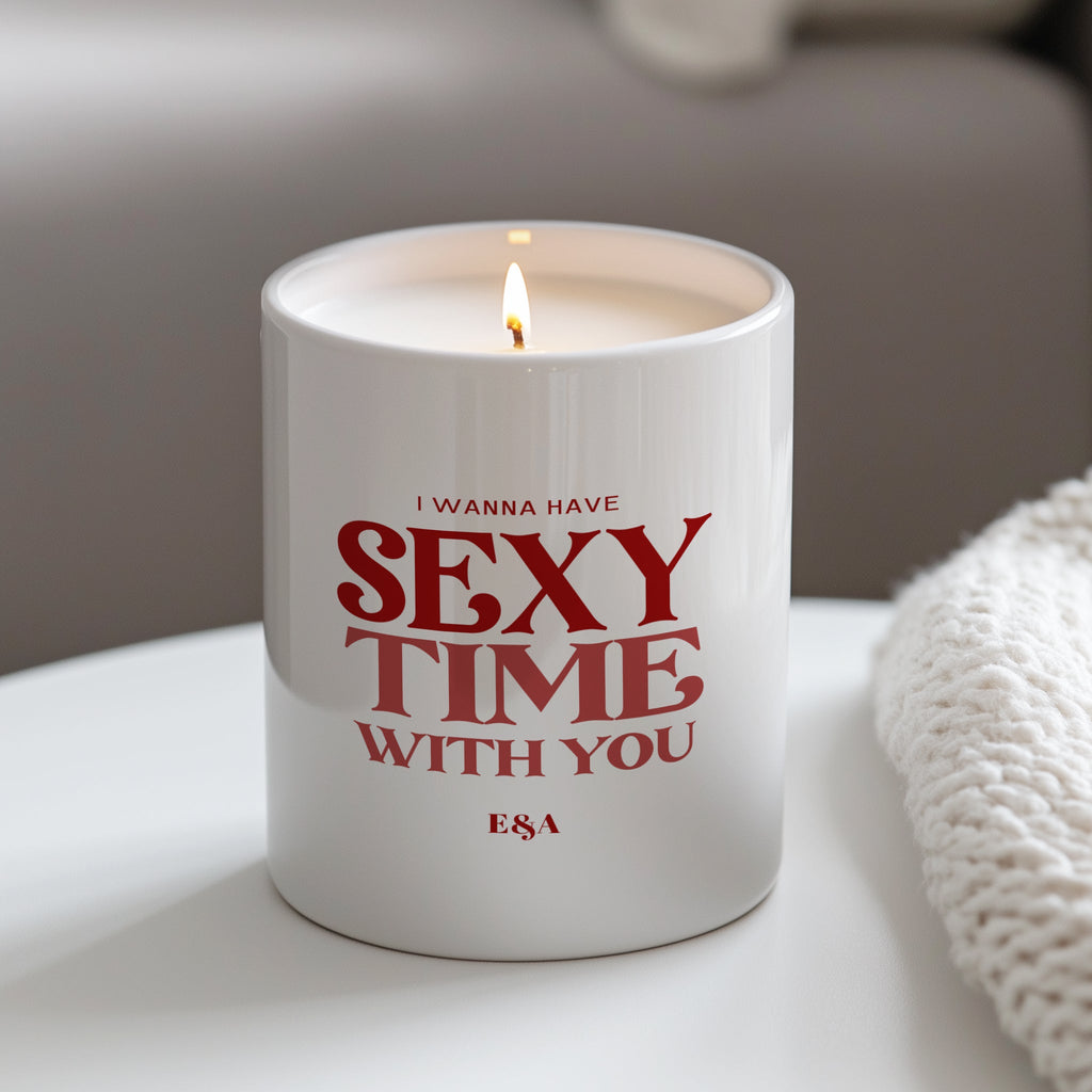 Sexy Time Couple - Ceramic Candle Holder With Scented Candle - GOTShirts