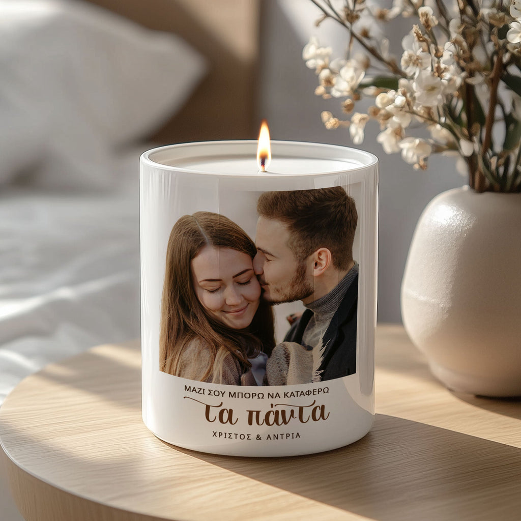 Together We Can - Ceramic Candle Holder With Scented Candle - GOTShirts