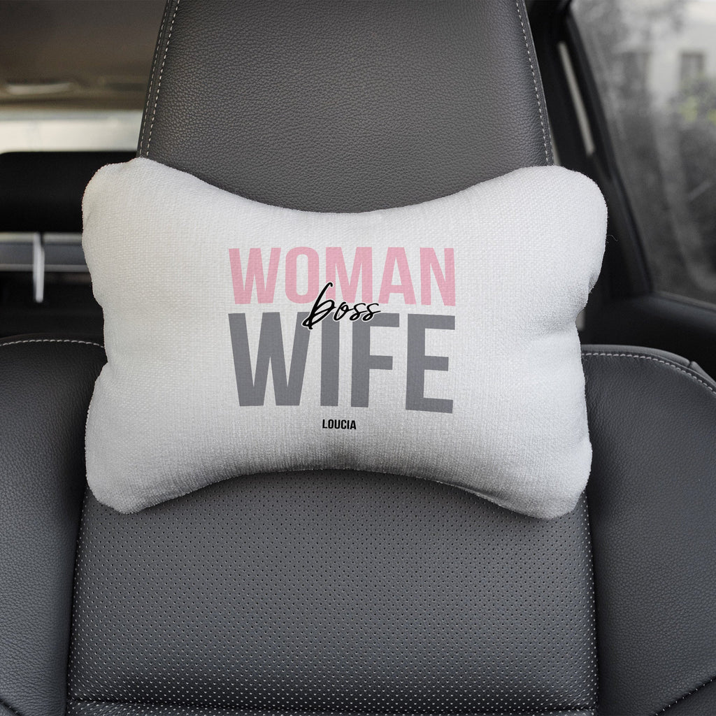 Woman Boss Wife - Car Pillow - GOTShirts