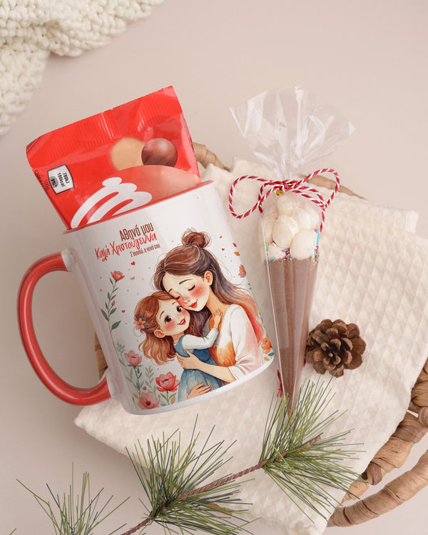 Merry Christmas From Godmother - Mug & Paintings Gift Box - GOTShirts