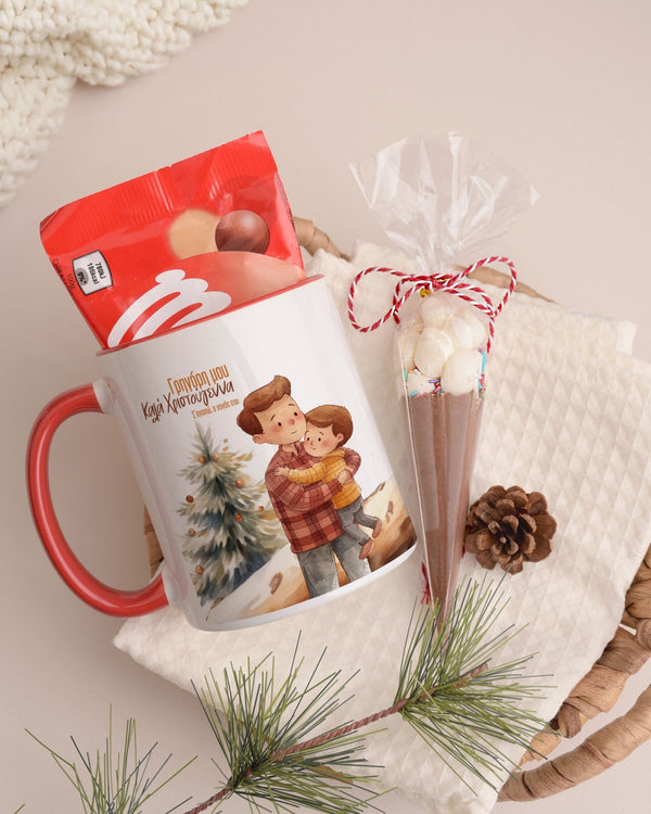 Merry Christmas From Godfather - Mug & Paintings Gift Box - GOTShirts