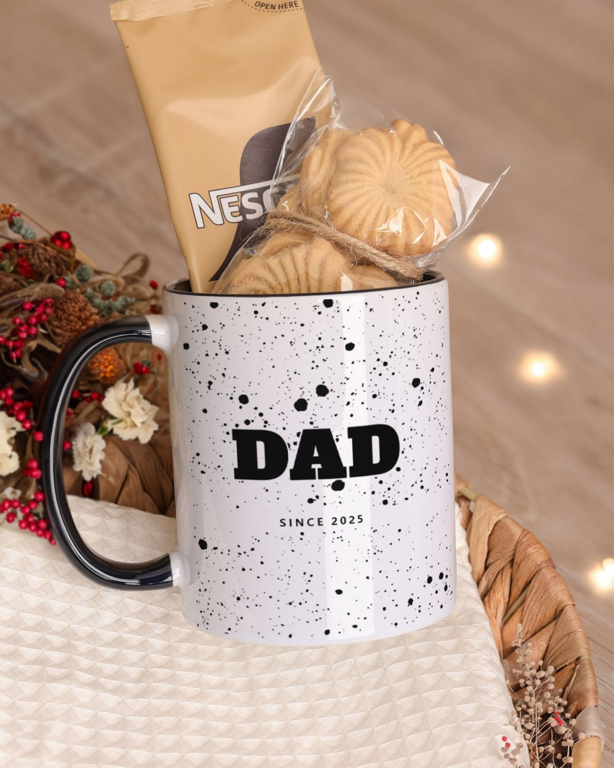 Dad Since - Black Mug Gift Box - GOTShirts