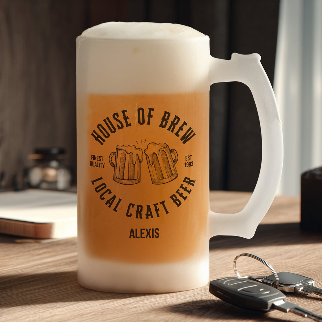 House Of Brew - Frosted Beer Glass - GOTShirts